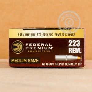 Image of the 223 REMINGTON FEDERAL VITAL-SHOK 62 GRAIN TROPHY BONDED TIP (20 ROUNDS) available at AmmoMan.com.