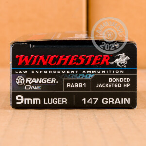 Image of the 9MM WINCHESTER RANGER ONE 147 GRAIN JHP (500 ROUNDS) available at AmmoMan.com.