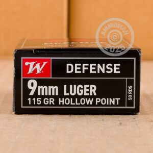 An image of 9mm Luger ammo made by Winchester at AmmoMan.com.