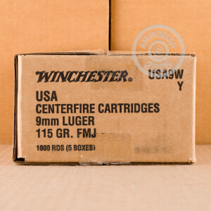 A photo of a box of Winchester ammo in 9mm Luger.