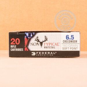 A photo of a box of Federal ammo in 6.5MM CREEDMOOR.