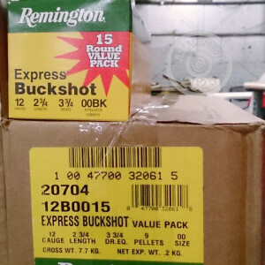 Photo of Remington shotgun ammo in 12 Gauge.