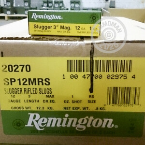 Image of 12 GAUGE REMINGTON SLUGGER 3" 1 OZ. RIFLED SLUGS (250 ROUNDS)