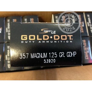 Image of .357 MAGNUM SPEER GOLD DOT 125 GRAIN JHP (1000 ROUNDS)