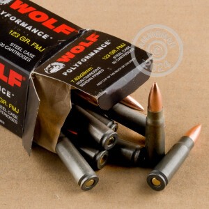 Image of the 7.62X39MM WOLF WPA POLYFORMANCE 123 GRAIN FMJ (20 ROUNDS) available at AmmoMan.com.