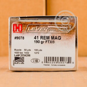 Image of 41 MAGNUM HORNADY LEVEREVOLUTION 190 GRAIN FTX (20 ROUNDS)