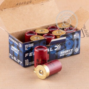 Image of the 12 GAUGE FEDERAL SHORTY SHOTSHELL 1-3/4" 15/16 OZ. #8 SHOT (10 ROUNDS) available at AmmoMan.com.