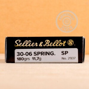 Image of the .30-06 SPRINGFIELD SELLIER & BELLOT 180 GRAIN SP (20 ROUNDS) available at AmmoMan.com.