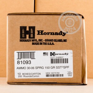 Image of the 30-06 SPRINGFIELD HORNADY SUPERFORMANCE SST 150 GRAIN PT (20 ROUNDS) available at AmmoMan.com.