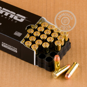 A photograph of 50 rounds of 220 grain 44 Special ammo with a TMJ bullet for sale.