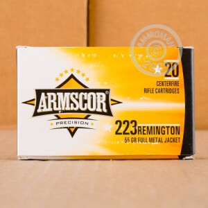 An image of 223 Remington ammo made by Armscor at AmmoMan.com.