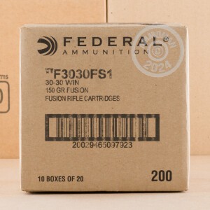 Photo detailing the 30-30 FEDERAL FUSION 150 GRAIN FUSION (200 ROUNDS) for sale at AmmoMan.com.
