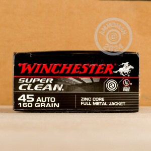 Image of 45 ACP WINCHESTER SUPER CLEAN 160 GRAIN LEAD-FREE FMJ (500 ROUNDS)