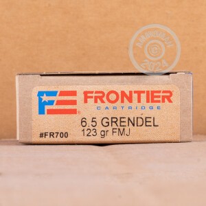 Photo detailing the 6.5 GRENDEL HORNADY FRONTIER 123 GRAIN FMJ (200 ROUNDS) for sale at AmmoMan.com.