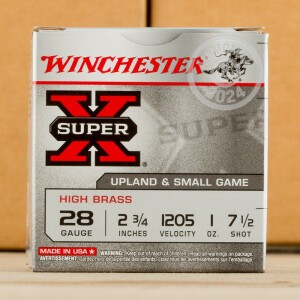 Photograph showing detail of 28 GAUGE WINCHESTER SUPER-X  2-3/4" 1 OZ. #7.5 SHOT (250 ROUNDS)