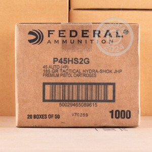 Image of 45 ACP +P FEDERAL HYDRA 185 GRAIN JHP (1000 ROUNDS)