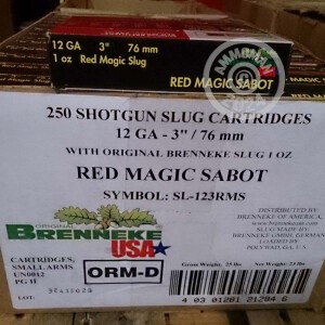 Great ammo for home protection, whitetail hunting, sabot slugs, these Brenneke Slugs rounds are for sale now at AmmoMan.com.