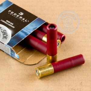 Photo detailing the 410 BORE FEDERAL POWER-SHOK 2-1/2" 1/4 OZ. RIFLED SLUG (250 ROUNDS) for sale at AmmoMan.com.