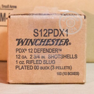 Photo detailing the 12 GAUGE WINCHESTER PDX1 2-3/4" 1 OZ. #00 BUCK (10 ROUNDS) for sale at AmmoMan.com.