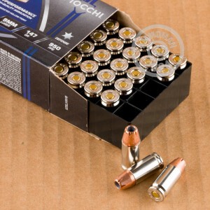 Image of the 9MM LUGER FIOCCHI EXTREMA 147 GRAIN JHP (25 ROUNDS) available at AmmoMan.com.