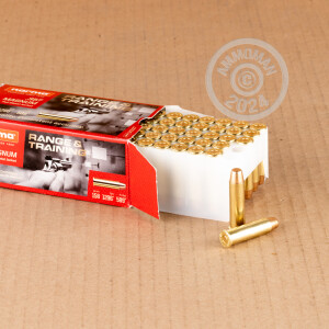 A photograph of 1000 rounds of 158 grain 357 Magnum ammo with a FMJ bullet for sale.
