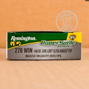 Image of the 270 WIN REMINGTON HYPERSONIC BONDED 140 GRAIN PSP (20 ROUNDS) available at AmmoMan.com.