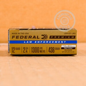 Photograph showing detail of 12 GAUGE FEDERAL PREMIUM TACTICAL TRUBALL LOW RECOIL 2-3/4“ 1 OZ. RIFLED SLUG (250 ROUNDS)