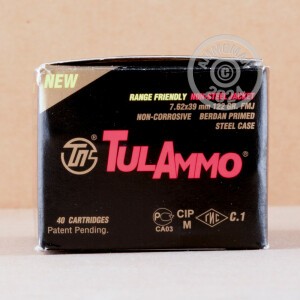Photo detailing the 7.62X39 TULA 122 GRAIN NONMAGNETIC BRASS FMJ (1000 ROUNDS) for sale at AmmoMan.com.