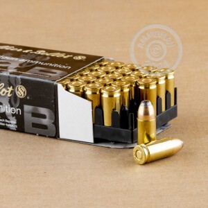 Photograph showing detail of 9MM SELLIER & BELLOT 124 GRAIN SP (1000 ROUNDS)