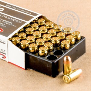 Photo of .380 Auto FMJ ammo by Aguila for sale at AmmoMan.com.
