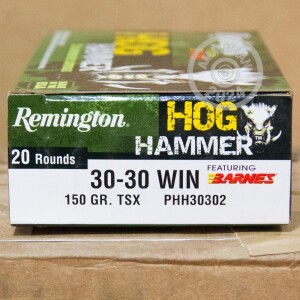 Image of the 30-30 WINCHESTER REMINGTON HOG HAMMER TSX 150 GRAIN HP (20 ROUNDS) available at AmmoMan.com.