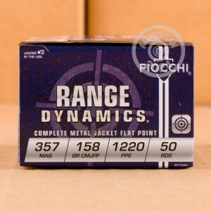 Image of the 357 MAGNUM FIOCCHI SHOOTING DYNAMICS 158 GRAIN CMJ (1000 ROUNDS) available at AmmoMan.com.