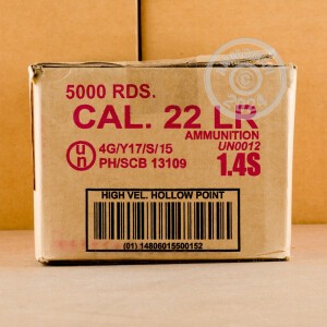 Photo detailing the 22 LR ARMSCOR 36 GRAIN HP (5000 ROUNDS) for sale at AmmoMan.com.