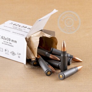 Image of the 7.62X39 WOLF 123 GRAIN FMJ (20 ROUNDS) available at AmmoMan.com.