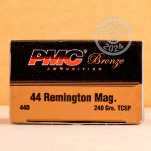 Photograph showing detail of 44 MAGNUM PMC 240 GRAIN TCSP (50 ROUNDS)