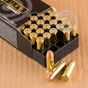 Image of Ammo Incorporated 44 Remington Magnum pistol ammunition.