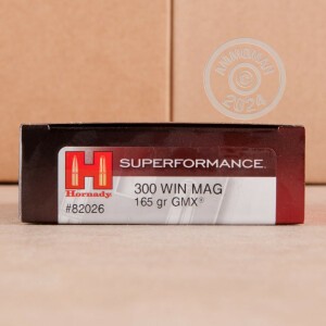 Image of the 300 WIN MAG HORNADY SUPERFORMANCE 165 GRAIN GMX (20 ROUNDS) available at AmmoMan.com.