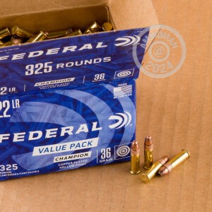 Image of the 22 LR FEDERAL CHAMPION 36 GRAIN CPHP (3250 ROUNDS) available at AmmoMan.com.
