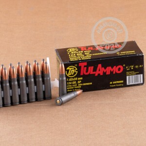 Photograph showing detail of 7.62X39 TULA 124 GRAIN SP (1000 ROUNDS)