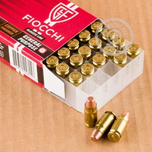 Photograph showing detail of .357 SIG FIOCCHI 124 GRAIN FMJ (50 ROUNDS)