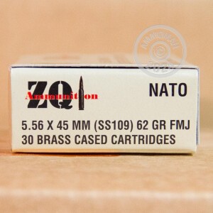 Image of bulk 5.56x45mm ammo by ZQI Ammunition that's ideal for training at the range.