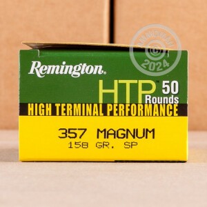 Image of the 357 MAGNUM REMINGTON HTP 158 GRAIN SP (50 ROUNDS) available at AmmoMan.com.