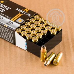 Photo detailing the 9MM LUGER FIOCCHI SHOOTING DYNAMICS 115 GRAIN JHP (1000 ROUNDS) for sale at AmmoMan.com.