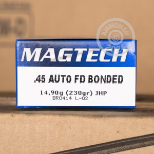 Image of 45 ACP MAGTECH 230 GRAIN BONDED JHP (50 ROUNDS)
