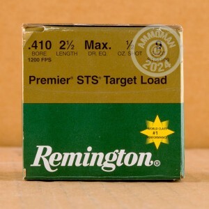 Photograph showing detail of 410 BORE REMINGTON PREMIER STS 2-1/2" 1/2 OZ. #9 SHOT (25 ROUNDS)