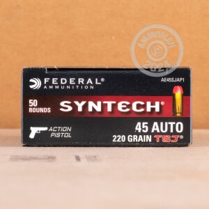 Image of 45 ACP FEDERAL SYNTECH ACTION PISTOL 220 GRAIN TOTAL SYNTHETIC JACKET FN (500 ROUNDS)