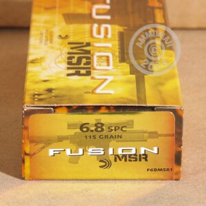 Photo detailing the 6.8MM SPC FEDERAL FUSION 115 GRAIN SP (20 ROUNDS) for sale at AmmoMan.com.