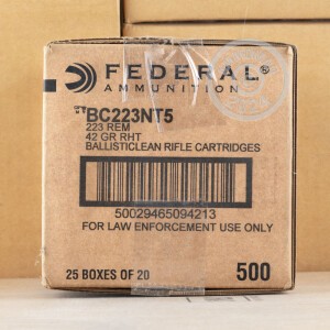 Image of 223 Remington ammo by Federal that's ideal for shooting steel targets, training at the range.