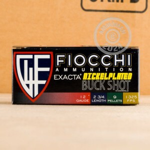 Photograph showing detail of 12 GAUGE FIOCCHI HIGH VELOCITY 2-3/4" #00 BUCK (250 ROUNDS)