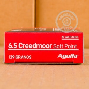 Photo of 6.5MM CREEDMOOR soft point ammo by Aguila for sale.